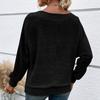 Women's Solid Color Comfortable Casual Long Sleeved Round Neck Pullover Top T-shirt For Women
