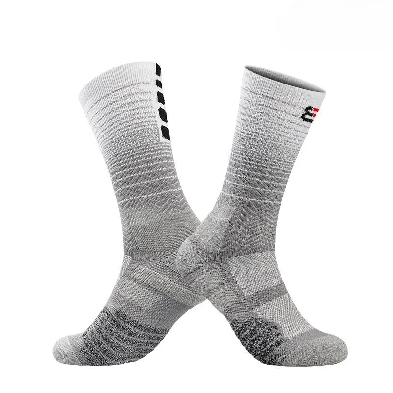 1 Pair Men High Quality Outdoor Sports Socks Breathable Running Cycling Basketball Road Bike Socks