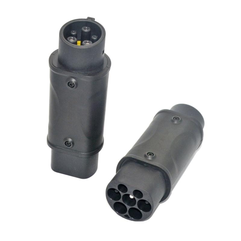 EV Car Charging Connection Adapter from IEC 62196 to J1772 Support 16A 32A Powerful EV Charging Adapter