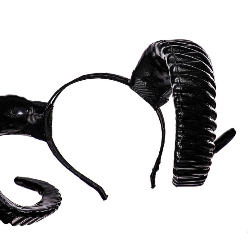 Halloween Witch Ox Horn Shape Headband Shoot Movie Demon Evil Hair Hoop Greek God Cosplay Party Costume Headpiece