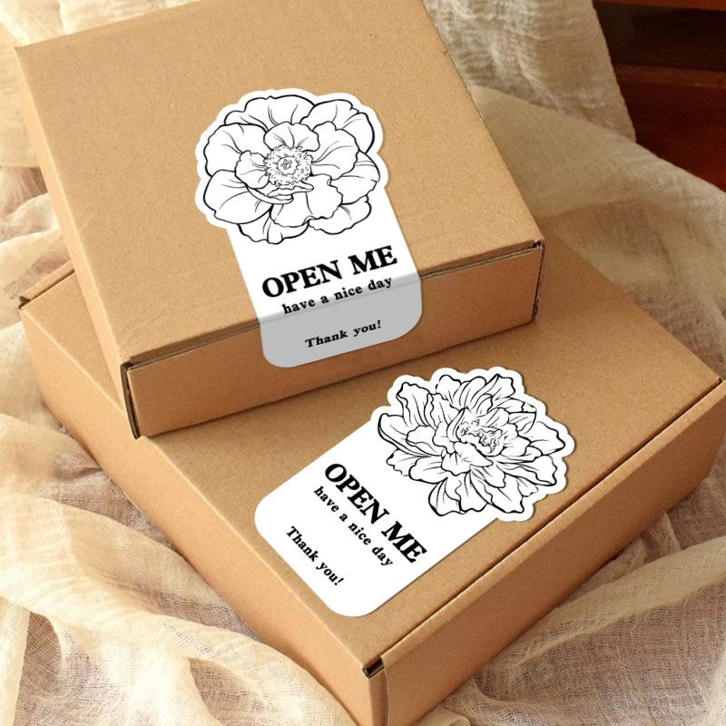 Alien Blumenaufkleber, Flugzeug Kartonverschlussaufkleber, Geschenkboxverpackung, Dekorative Verschlussaufkleber, Klebeetiketten