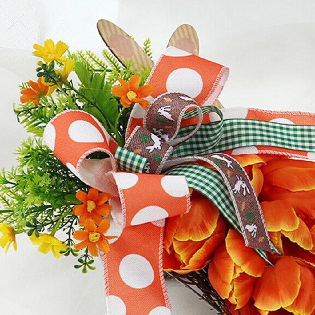 Hanging Tulips Carrot Wreath Flower Garland with Green Leaves Simulation Artificial Door Party
