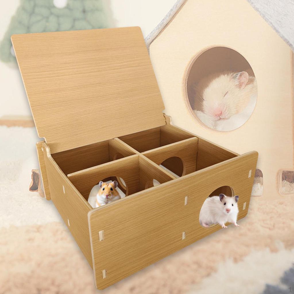 Hamster Tunnel Hideout Easy Maintenance Spacious Pet Toy Flip Cover Exploring Dwarf