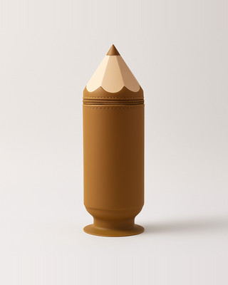 Pencil Case Silicone Pen Shaped Pencil Holder Practical Suction Cup Design Makeup Brush Holder for Home