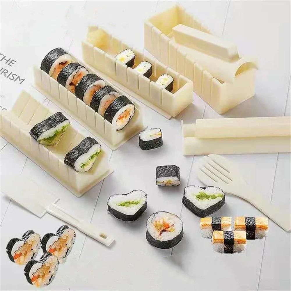 Gör-det-själv Sushi Maker Hjärta Rund Fyrkantig Form Risform Japansk Mat Bento Tillbehör Sushibåt Risbollsform Onigiri Sushimatta