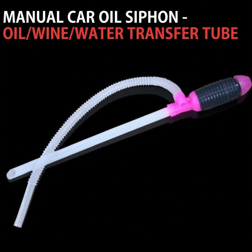 Portable Fuel Pump Manual Oil Suction Tube Fuel Siphon Pump Car Accessory Liquid Suction