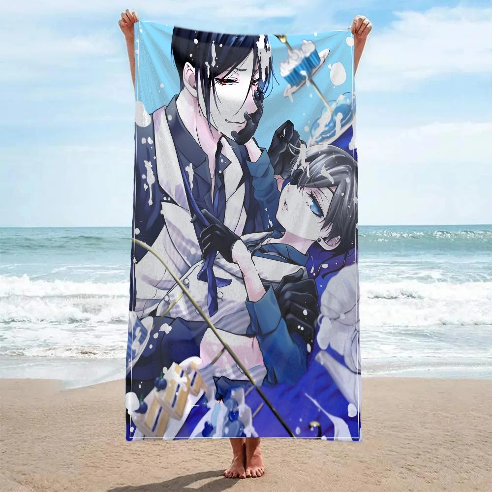 Black Butler Towel Bath Towel Pattern Beach Towel Quick Drying and Absorbent Pure Cotton Basically Never Fade