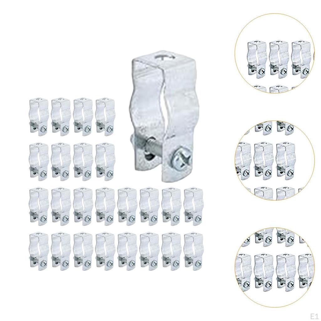 25 Pieces Galvanized Steel Conduit Hangers Supports Silver Versatile High Performance Rigid