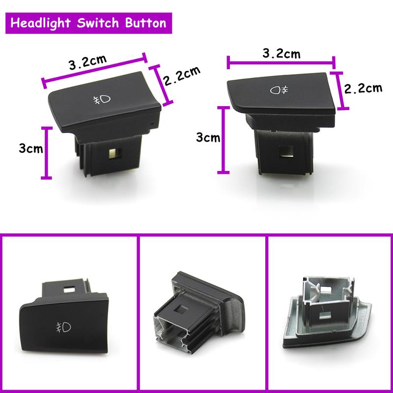 F45 F46 F30 F32 F15 F16 F85 F86 Car Dashboard Headlight Switch Rotary Button Cap Headlamp Cover Panel For BMW X5 X6 2 3 Series