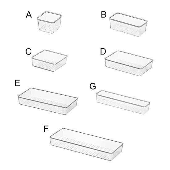 Storage Box Durable More Compartments Transparent Drawer Organizer Box for Bedroom