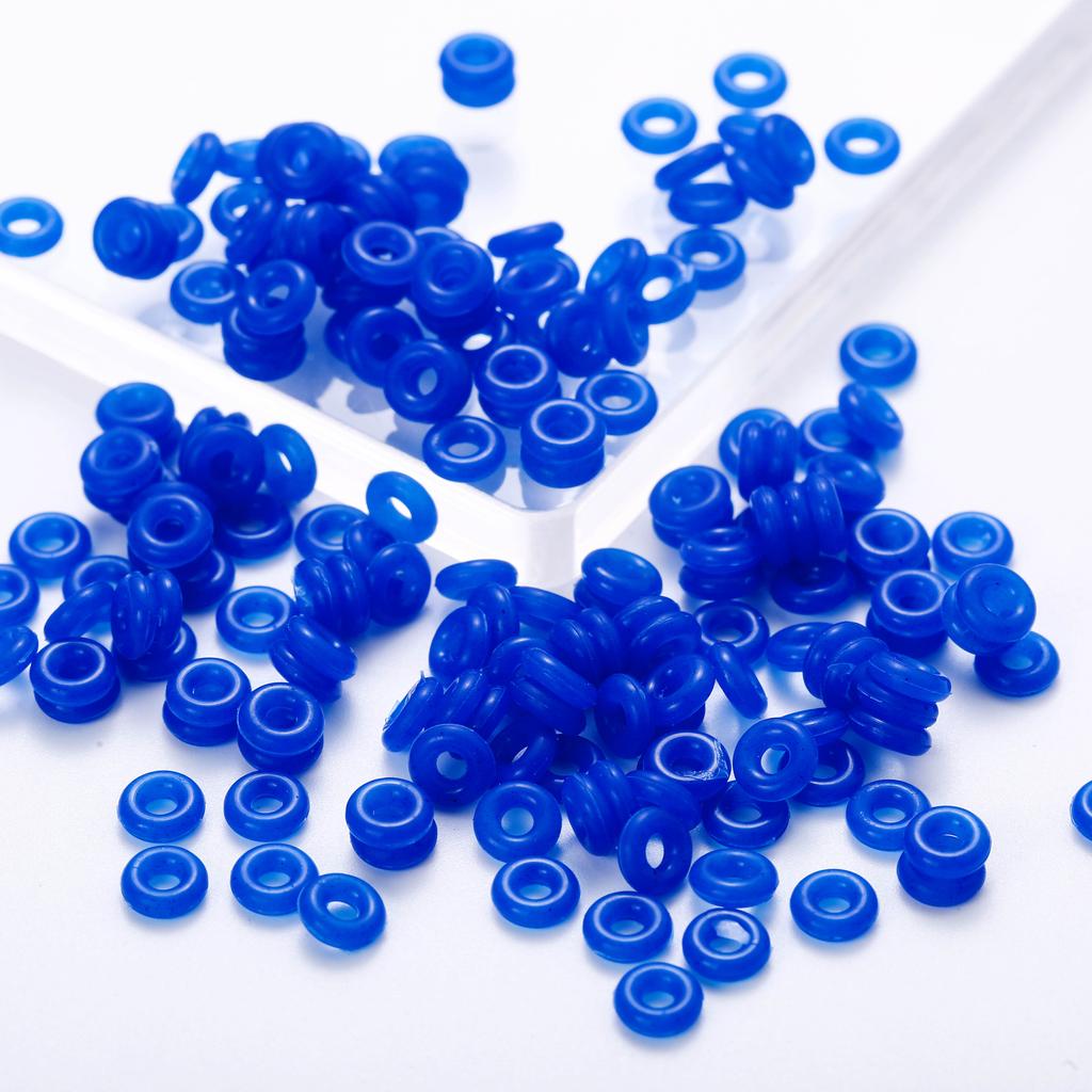 20-100Pcs Hole 2mm Multicolor Rubber Clip Charms Safety Stopper Silicone Spacer Beads For DIY Bracelets Necklaces Jewelry Making