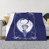 Coraline Doll Movie Blanket 3D Print Soft Flannel Fleece Warm Throw Blankets for Office Bed Couch Bedspreads Chibi Horror