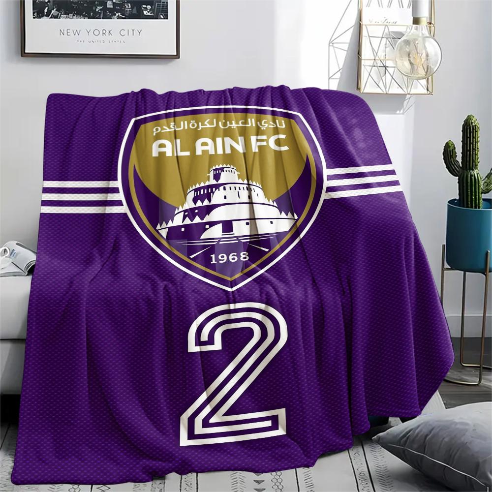 Al Ain FC Pattern Flannel Blanket, High Quality Comfortable for All Seasons, Home Decor, Warmth and Comfort, Perfect for Gifts.