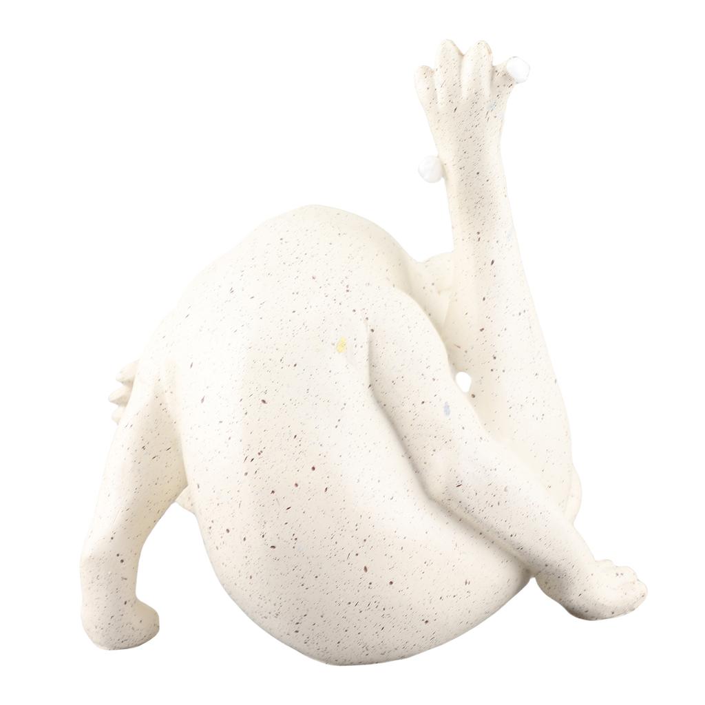 Cat Statue Funny Resin Cat Licking Butt Figurine Ornament Cute Cartoon Animal Sculpture Home Desktop Craft