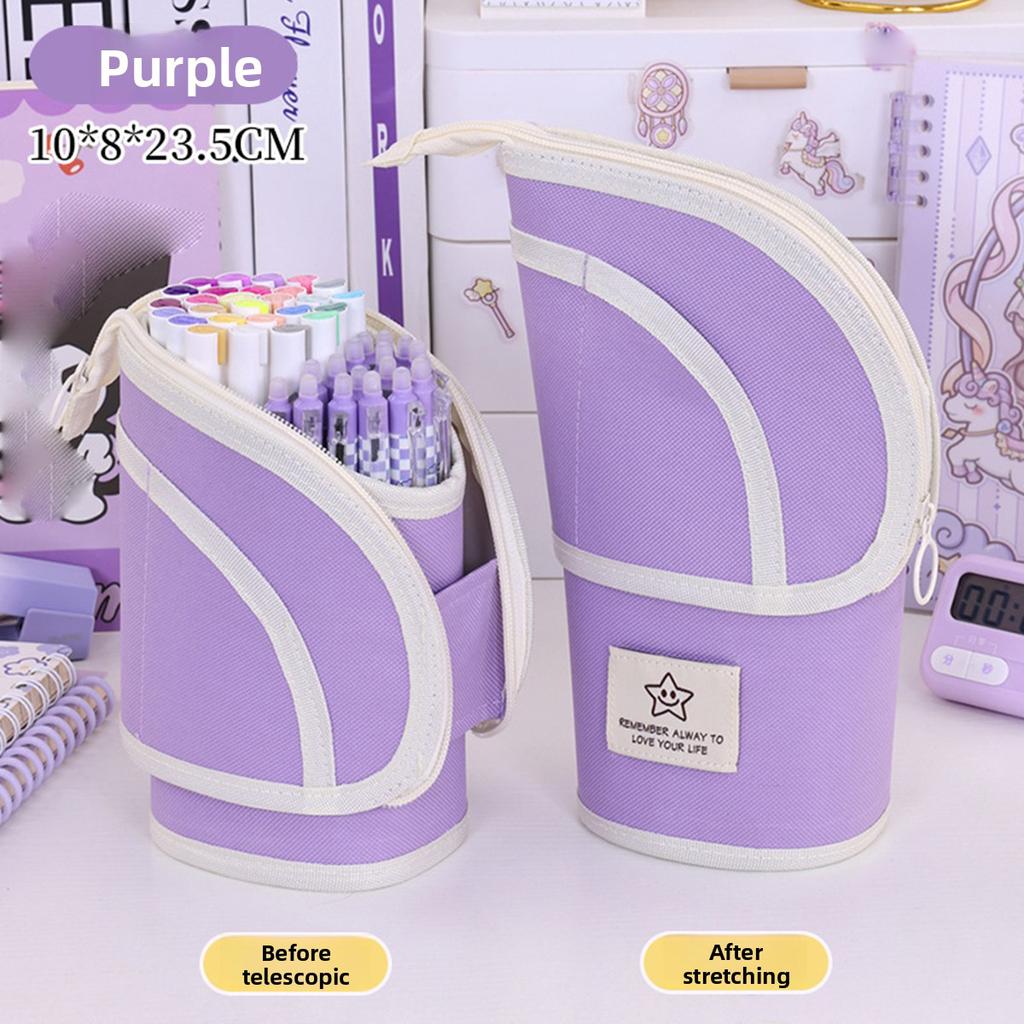 Creative Student Expandable Pen Holder Large Capacity Office Desktop Pencil Storage Box Stationery Organizer Oxford Bag