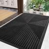 Olanly Front Entry Door Mats Outside Natural Rubber Entrance Doormats Kitchen Non-slip Heavy Duty Rugs Low Profile Home Carpets