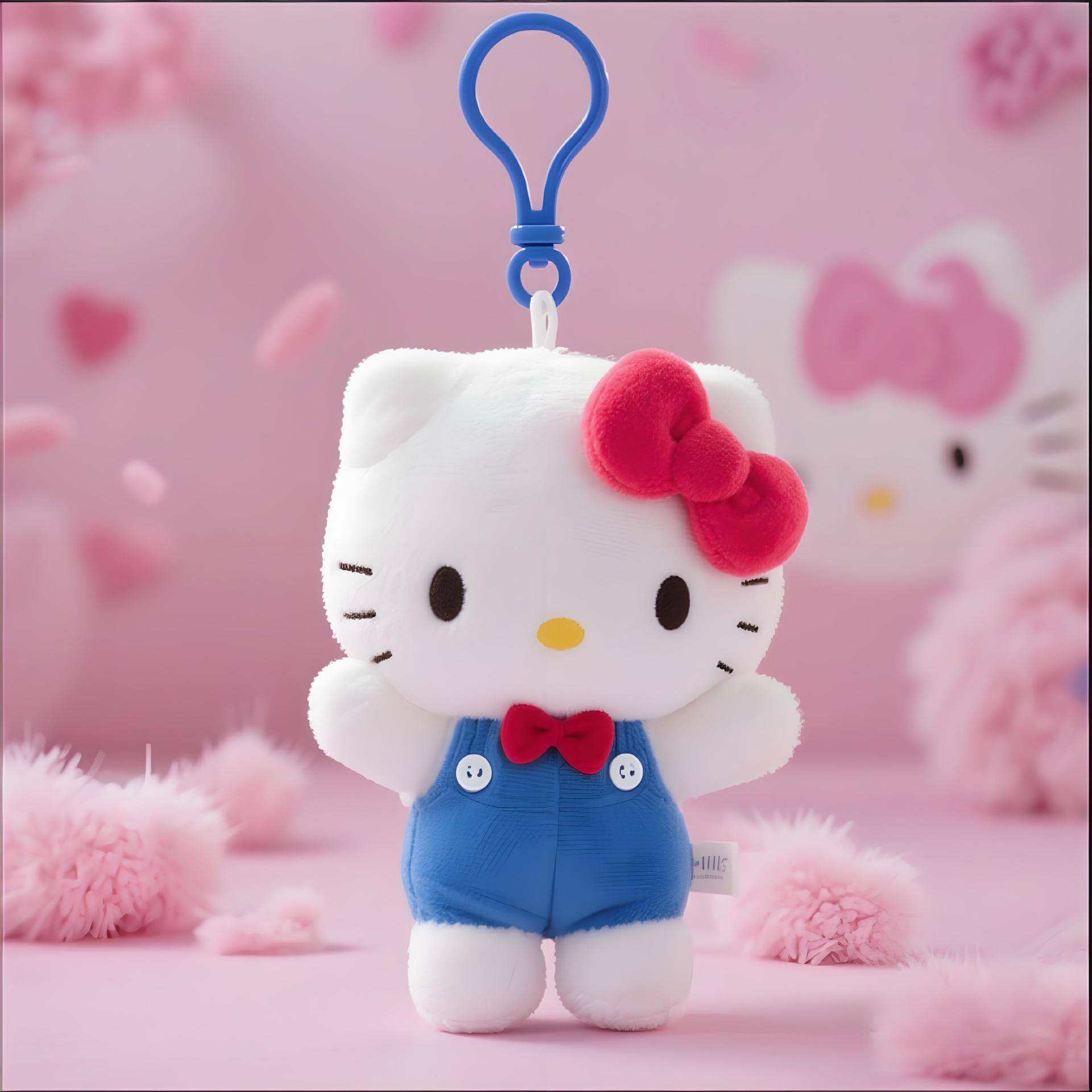 

Підвіска-шарм Hello Kitty - Аксесуар для брелока у вигляді сумочки та машинки With Holographic Mark
