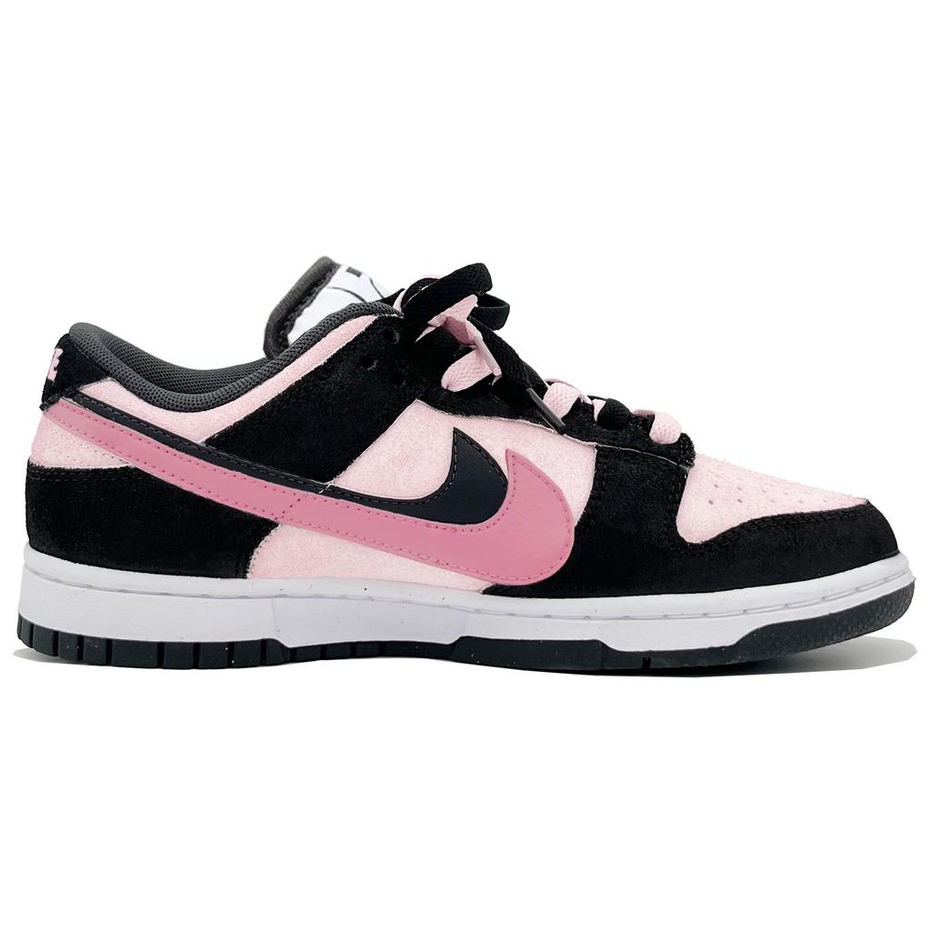 Nike Dunk Slip Resistant Abrasion Resistant Low top Skateboard Shoes Unisex Black Pink HV1800-101(Team414-)