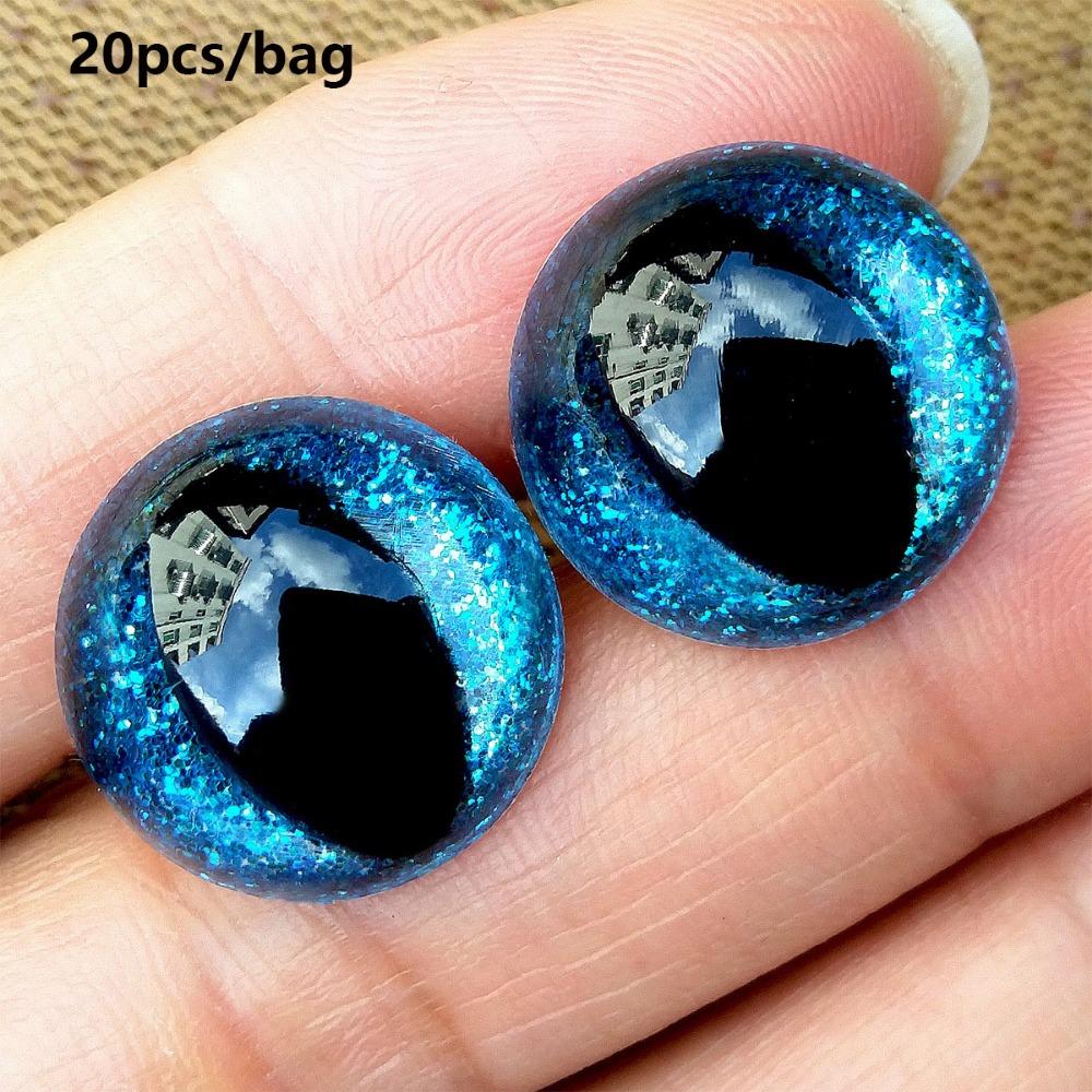 20pcs/set 18mm 3D Sparkling Crystal Cat s Eyes Bear Animal DIY Plush Dolls Eyes