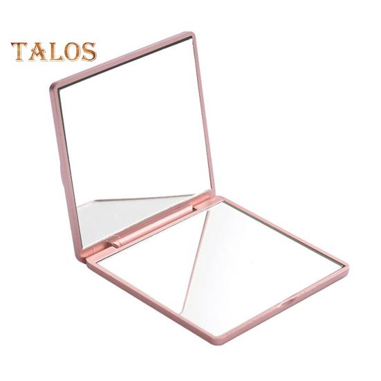 Portable Foldable Makeup Mirror Vintage Rose Double-sided Vanity Mirror High Clarity Men Women Pocket Travel Handheld Square Cosmetic Mirror