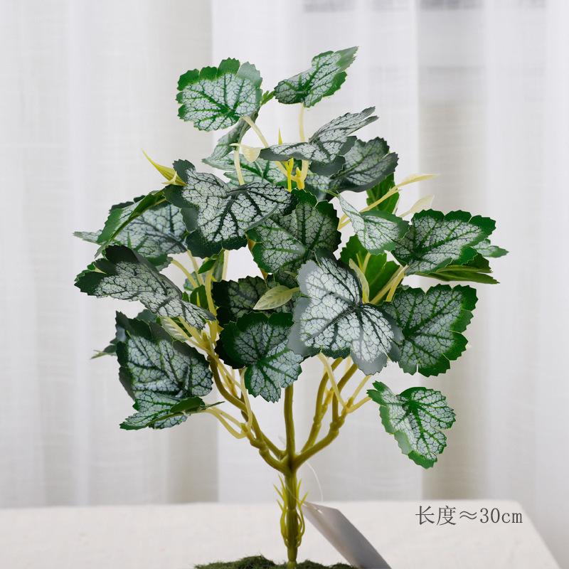 Feel simulation Begonia leaf handle bundle chicken heart leaf watermelon leaf single plant wall leaf green leaf