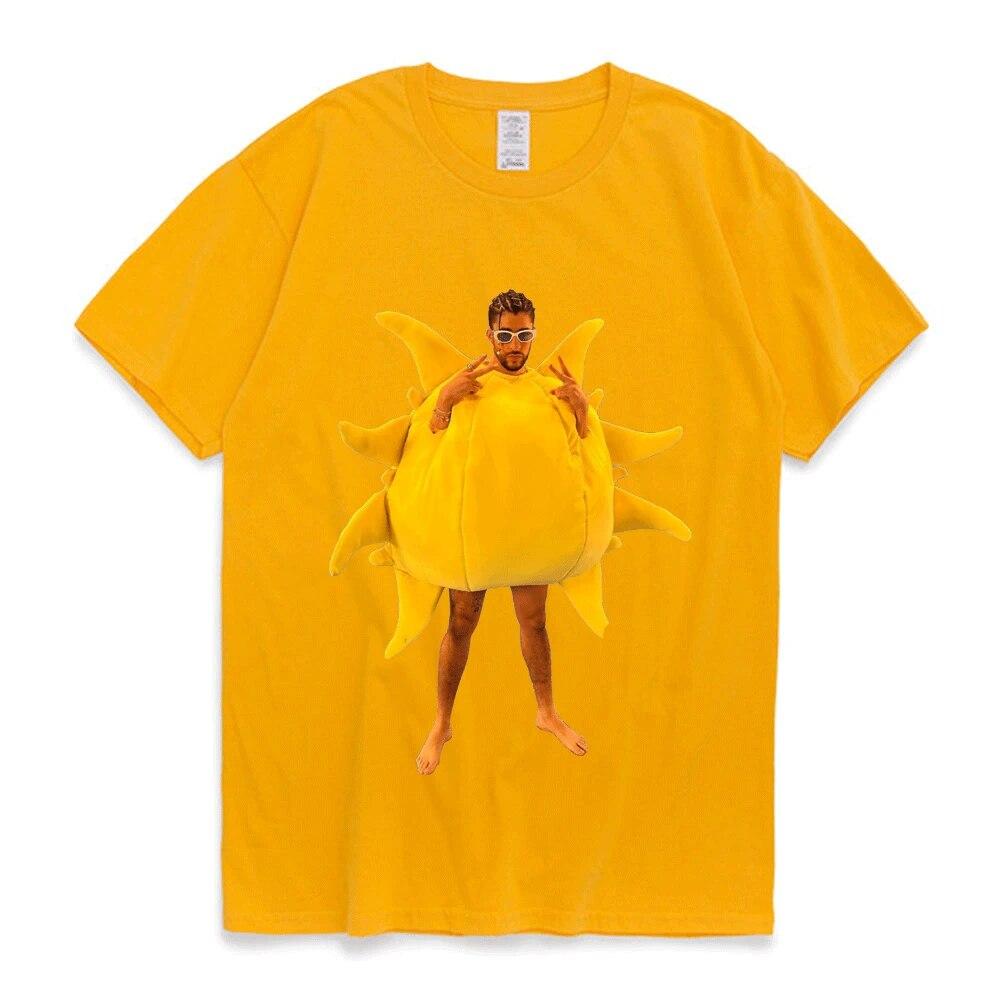 

Футболка Bad Bunny Neverita Video Sol, модная забавная футболка с рисунком в стиле хип-хоп, уличная футболка унисекс, футболка большого размера, футболки из чистого хлопка XL