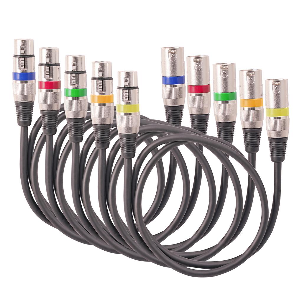 Durable Balanced Microphone Cable 3Pin XLR Male to Female Microphone Speaker Cable Anti-Tangling Audio Cord Replacement