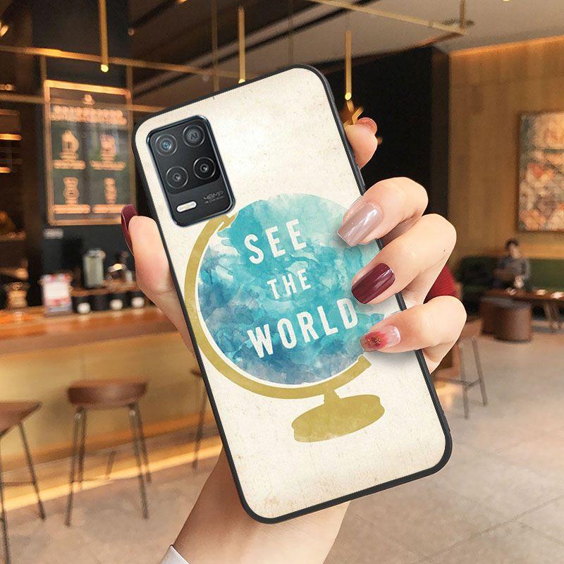 Funda Travelling World Map Travel Plans Phone Cover For Oppo Realme 8Pro 6PRO 6i 7pro 9i 9pro C11 C21 C25Y C25S C3 Q3S XT Cases