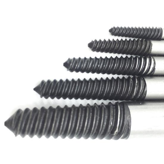 5Pcs Screw Extractor Drill Bits Guide Broken Damaged Bolt Remover Corkscrew Tool