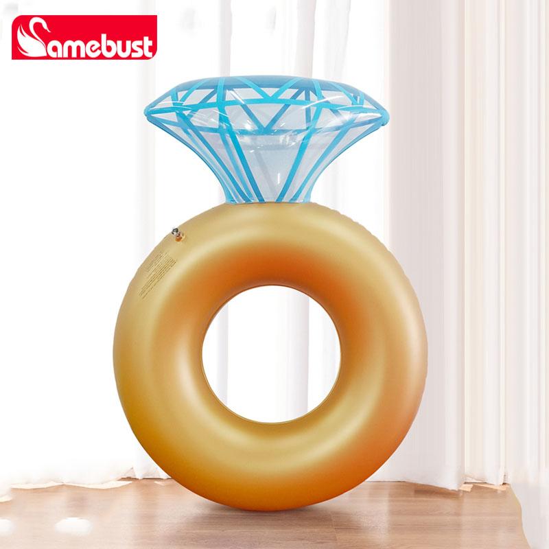 Camebust Inflatable Floating Swimming Pool float Diamond Swim ring Pool Mat Floats Tube Water Lounge for Valentine Gifts or Deco