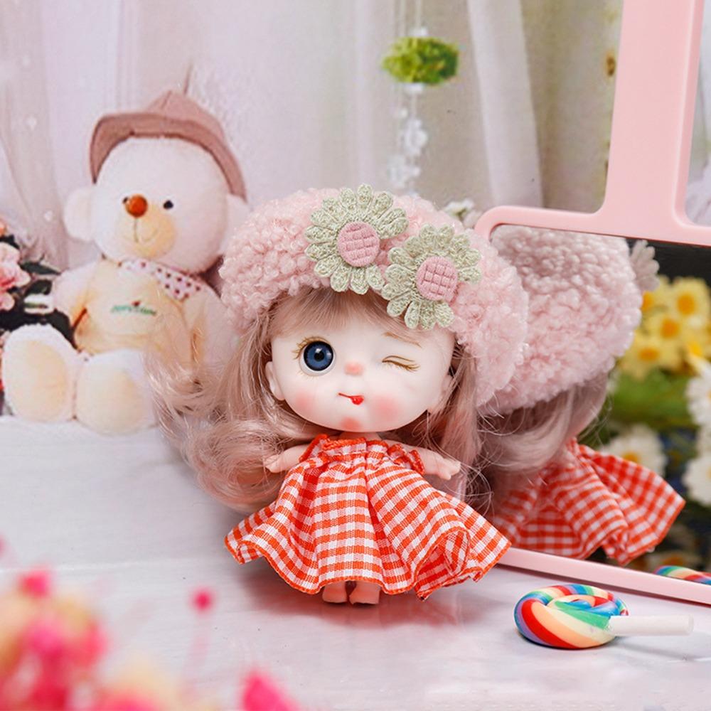 Ball Jointed BJD Dolls Figure Toys Mini Dolls Toys Gift Ob11 Dolls Clothes Outfit  for Girls
