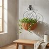 WallHanging Flower Basket Metal Frame FauxRattan Hanging Heart Accent Planter Clear Liner