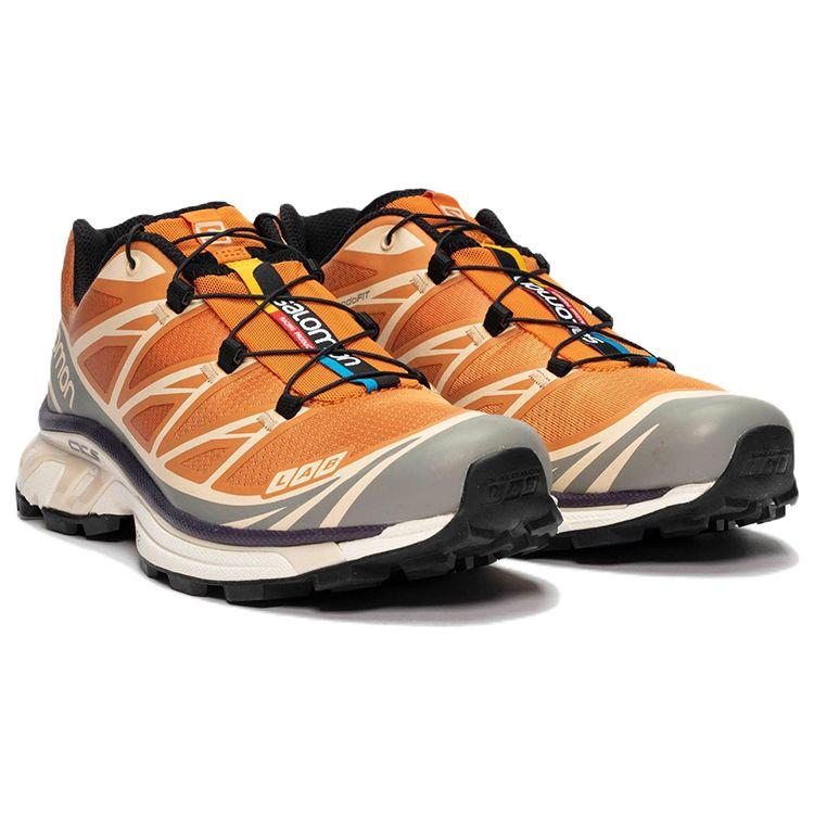 Salomon XT-6 Comfortable Sports Fabric Shock Absorption Non-Slip Wear-Resistant Low-Top Casual Running Shoes Unisex Running Shoes Orange 417099