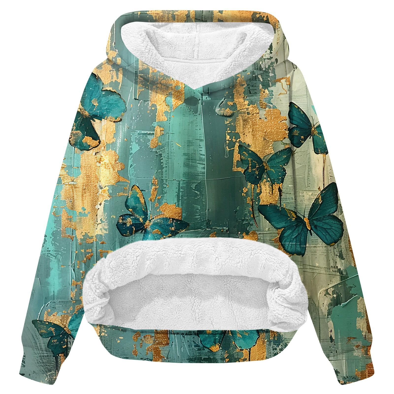 

Женская зимняя повседневная модная толстовка с круглым вырезом и длинным рукавом из бархата с утолщенным капюшоном XL