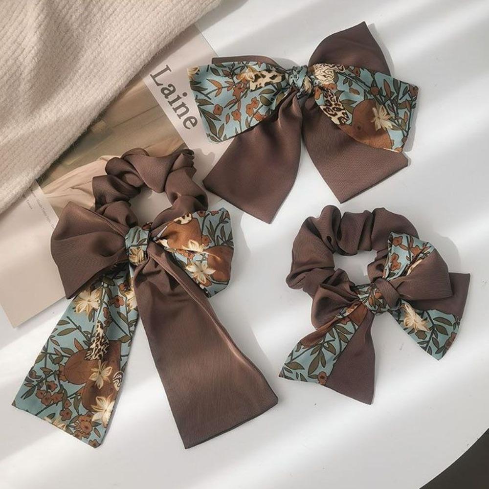 

Винтажная резинка для волос из ткани с бантом, заколки для волос, модные головные уборы