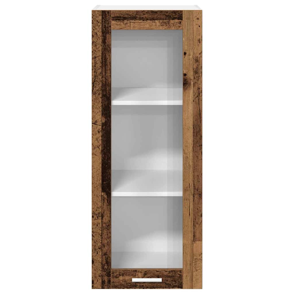 Hanging Cabinet with Door Rustic Wood Finish 40 X 31 X 100 Cm Particleboard