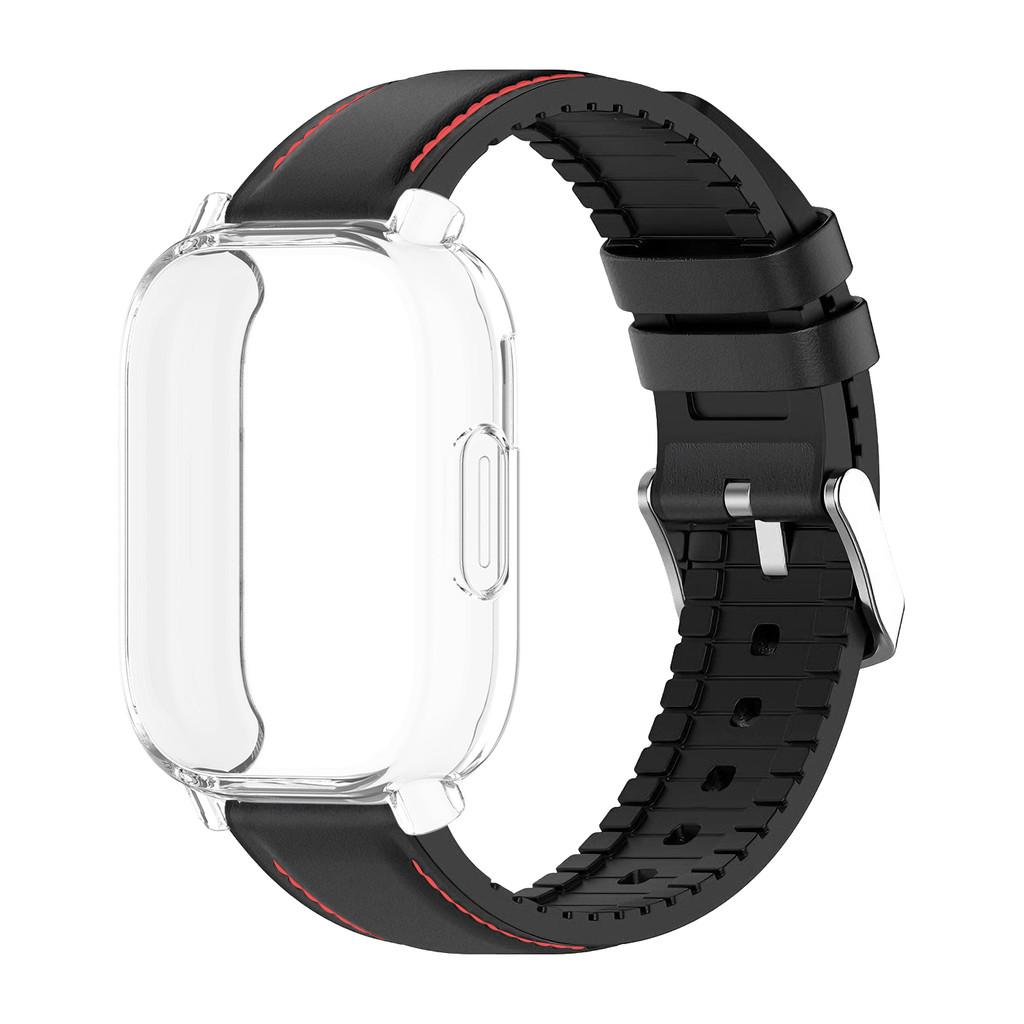 For Redmi Watch 5 Active Silicone Cover Sport Dermis For Redmi Watch 5Lite TPU Soft Shell and Leather Band Strap+Case