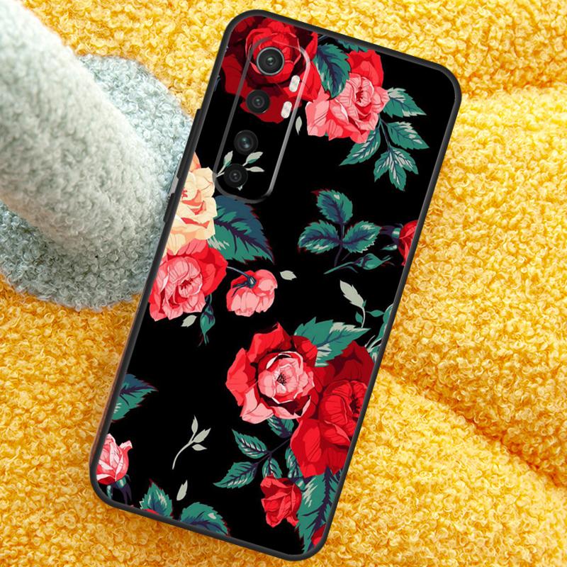 Beautiful Garden Red Roses Flowers Case For Xiaomi 15T 14T 13T 14 15 Ultra 17 Pro Max Cover For POCO F8 F7 F5 F6 X5 X6 X7 Pro