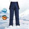 Women's Insulated Bib Overalls Solid Color One-Piece Suspenders Trousers