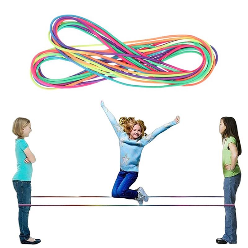 1 Pezzo Corda per Saltare per Bambini Giocattoli per Allenamento 5-10M Corda per Saltare Elastico Giocattolo per il Movimento Esercizio Allenamento Salto Nylon Regalo Ragazza