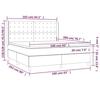 VidaXL Lit à sommier tapissier avec matelas Gris foncé 160x200cm Tissu - Modèle 3131762