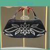 Elegant Polyester Wedding Clutch Bag With Rhinestone Decoration And Flower Design For Formal Events