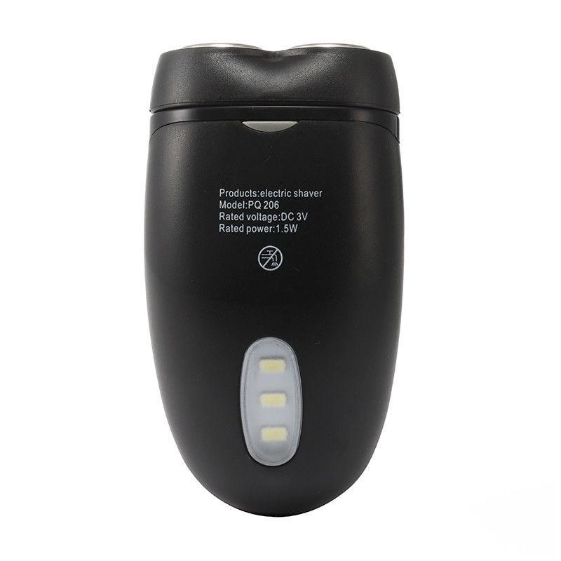 2188 Portable Electric Shaver with LED Light, Double Blade Beard Trimmer, Battery Operated Razor
