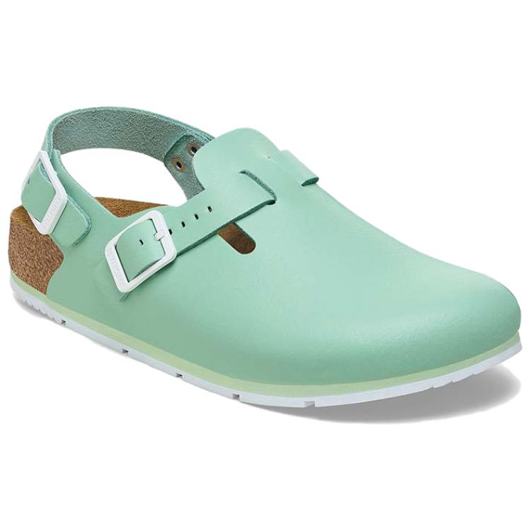 Birkenstock Slip Resistant Closed Toe Slippers Unisex Green Narrow 1026221