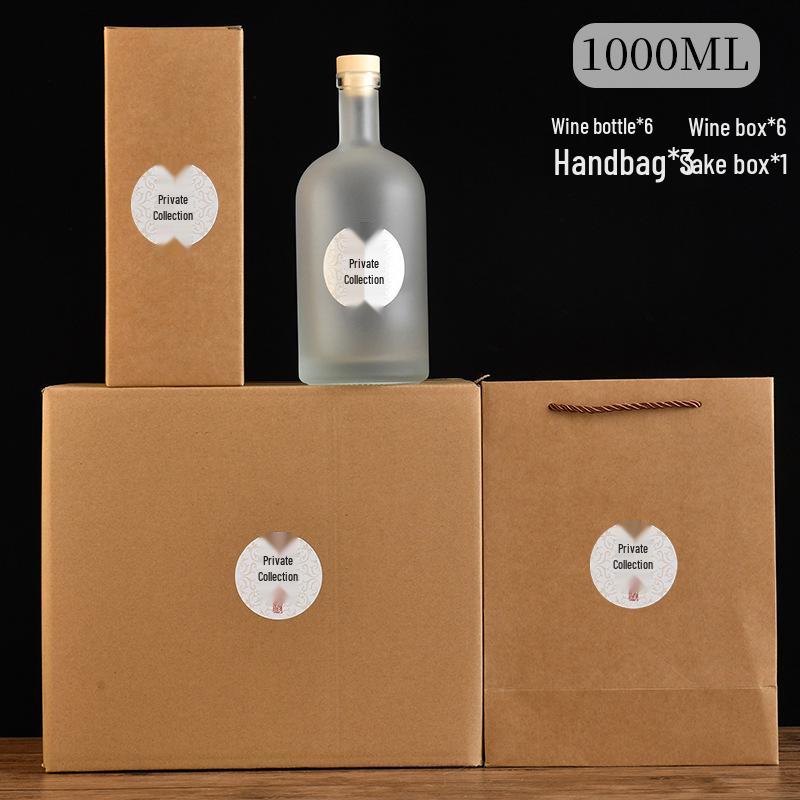 Transparent Frosted Empty Bottles for Vodka, Wine, Baijiu, and Homemade Fruit Liquor