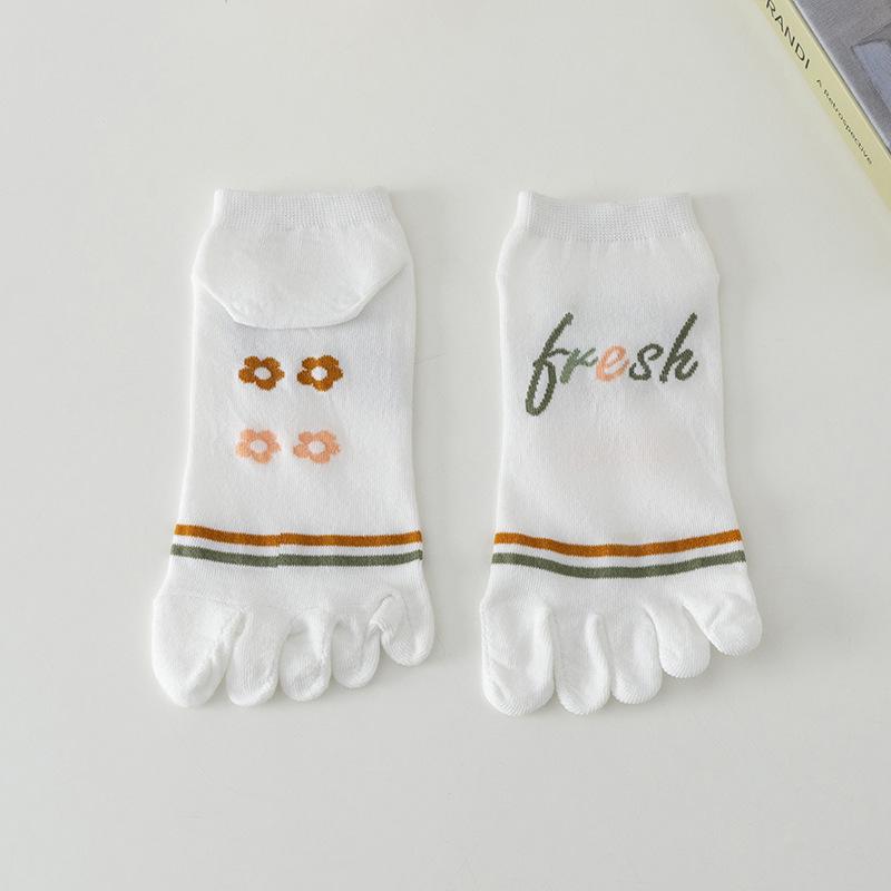 

Женские летние тонкие носки из хлопка с пятью пальцами, впитывающие пот и предназначенные для движения, с неглубоким вырезом 1 pair