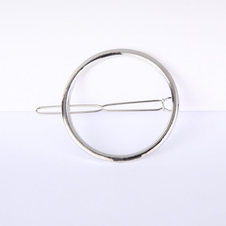 A028 Triangle Moon Circle Geometric Hair Clip - European & American Style Hair Accessories