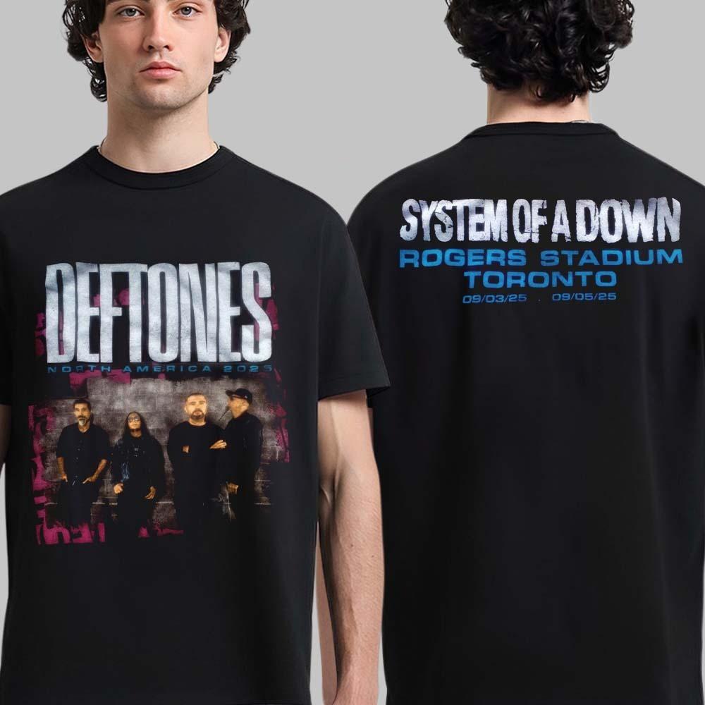

Deftones Северная Америка 2025 X System Of A Down Торонто Канада 2025 Футболка. 4XL