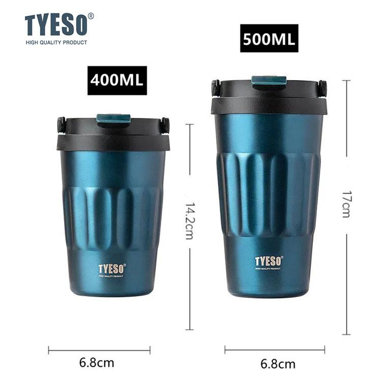 TYESO 400ML/500ML Thermo Bottle Portable Tumbler Vacuum Flasks Travel Coffee Flask Stainless Steel Thermal Cup Car Insulated Cup