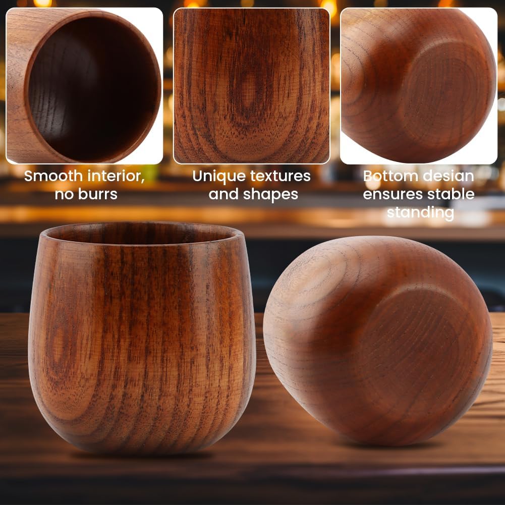 Charred Wooden Whiskey Glasses, Old Fashioned Bourbon Whiskey Glasses, Original-Bourbon Tumbler, Bourbon Gifts for Men, Whis-key Gifts for Men, 6